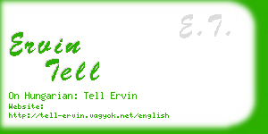 ervin tell business card